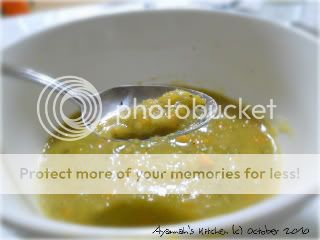 Split Pea Soup on Spoon